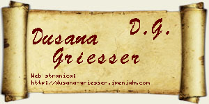 Dušana Griesser vizit kartica